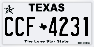 TX license plate CCF4231