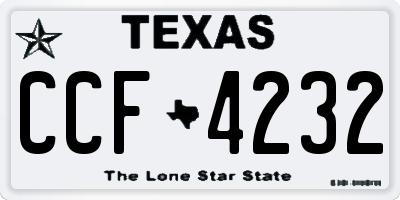 TX license plate CCF4232