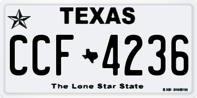 TX license plate CCF4236