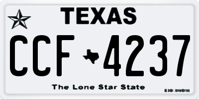 TX license plate CCF4237