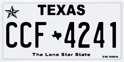 TX license plate CCF4241