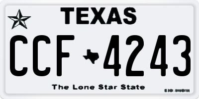 TX license plate CCF4243