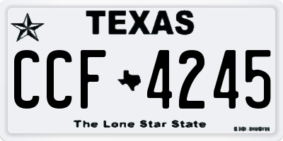 TX license plate CCF4245