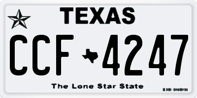 TX license plate CCF4247