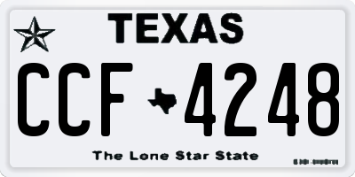 TX license plate CCF4248