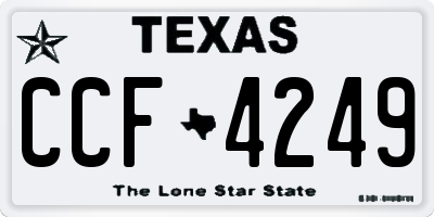 TX license plate CCF4249