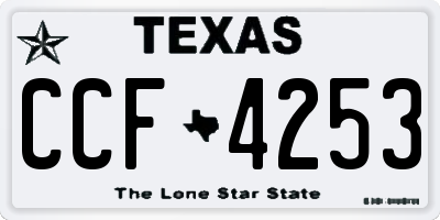 TX license plate CCF4253
