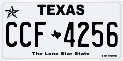 TX license plate CCF4256