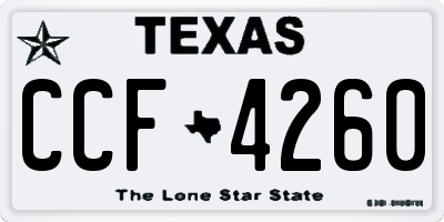 TX license plate CCF4260