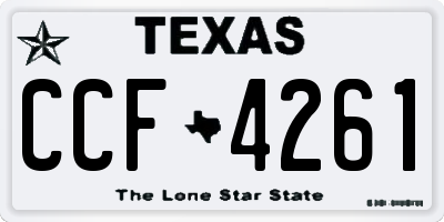 TX license plate CCF4261