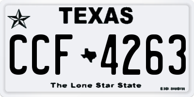 TX license plate CCF4263