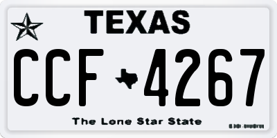 TX license plate CCF4267