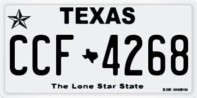TX license plate CCF4268