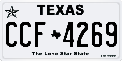 TX license plate CCF4269