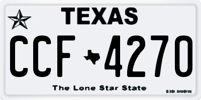 TX license plate CCF4270