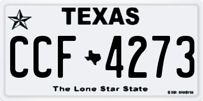 TX license plate CCF4273