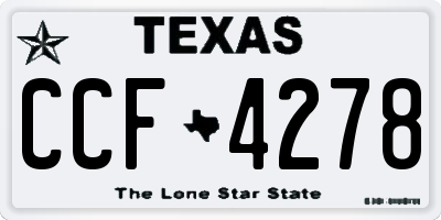 TX license plate CCF4278
