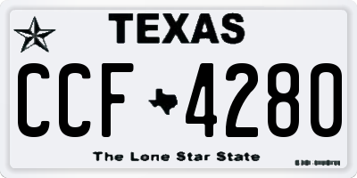 TX license plate CCF4280