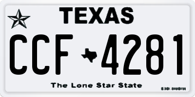 TX license plate CCF4281