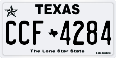 TX license plate CCF4284