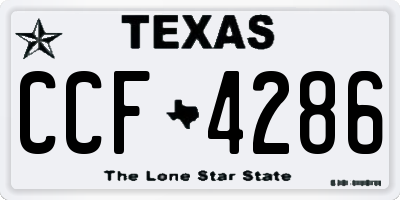 TX license plate CCF4286