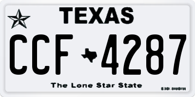 TX license plate CCF4287