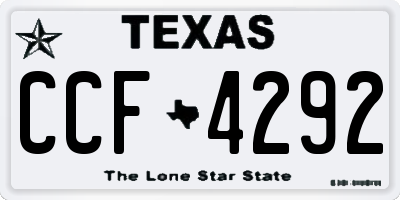 TX license plate CCF4292