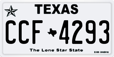 TX license plate CCF4293