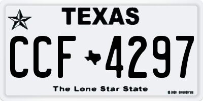 TX license plate CCF4297