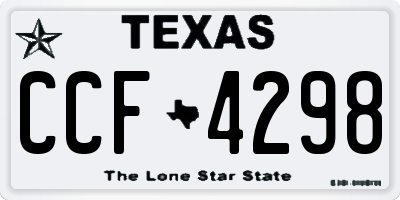 TX license plate CCF4298