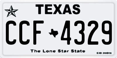 TX license plate CCF4329