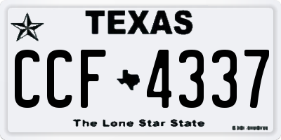 TX license plate CCF4337