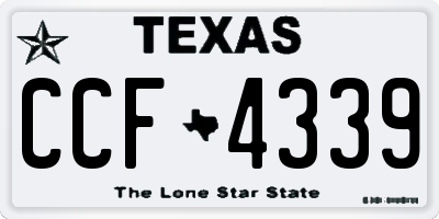 TX license plate CCF4339