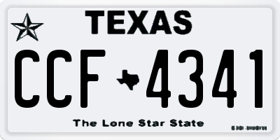 TX license plate CCF4341
