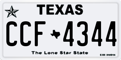 TX license plate CCF4344