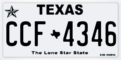 TX license plate CCF4346