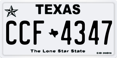 TX license plate CCF4347