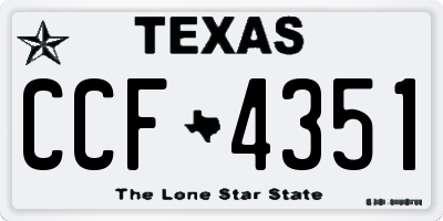 TX license plate CCF4351