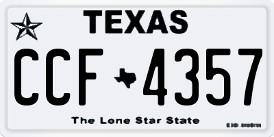 TX license plate CCF4357