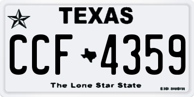 TX license plate CCF4359