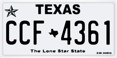 TX license plate CCF4361