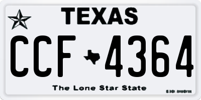 TX license plate CCF4364