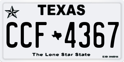 TX license plate CCF4367