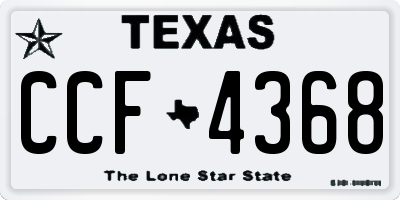 TX license plate CCF4368