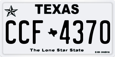 TX license plate CCF4370