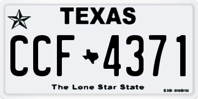 TX license plate CCF4371