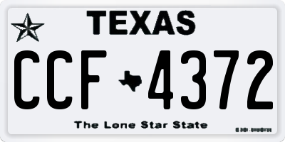 TX license plate CCF4372