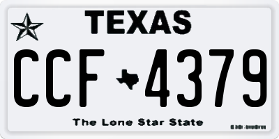 TX license plate CCF4379