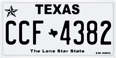 TX license plate CCF4382
