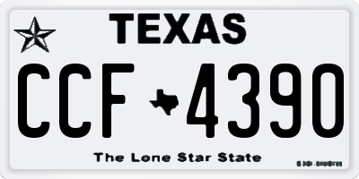 TX license plate CCF4390